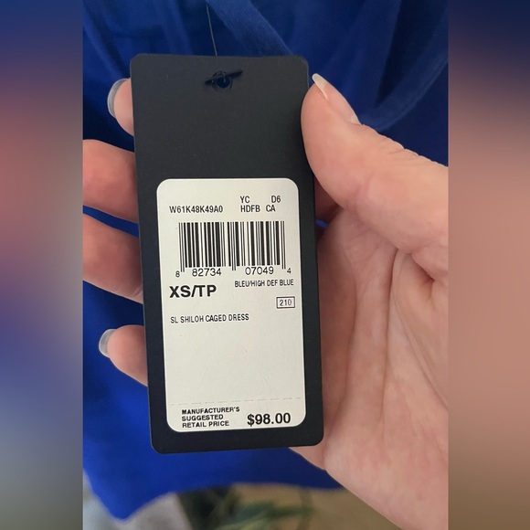 NWT Blue bandage mini dress (Guess) - Picture 6 of 6